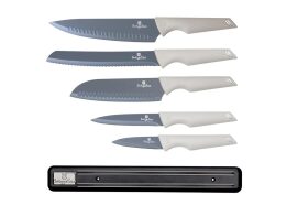 Berlinger Haus Σετ μαχαιριών 6 τεμ Ανοξείδωτα με μαγνητική Επιτοίχια Βάση, Aspen Collection BH-2839