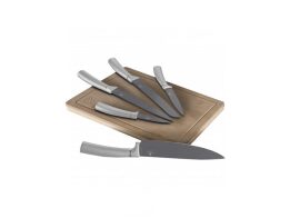 Berlinger Haus Σετ Μαχαιριών Ανοξείδωτα 6 τεμ. με Ξύλο Κοπής Μπαμπού, Aspen Collection BH-2846