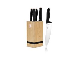 Berlinger Haus Σετ Μαχαίρια Κουζίνας 6 Tεμαχίων με Βάση Μπαμπού, Black Rose BH-2970