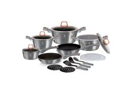 Berlinger Haus Αντικολλητικά Μαγειρικά Σκεύη 18 Τεμ από Αλουμίνιο, Moonlight Collection BH-7037