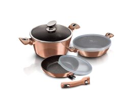 Berlinger Haus Σετ Μαγειρικά Σκευή 6 Τεμ με Αποσπώμενη Λαβή από Αλουμίνιο, Rose Gold BH-7051