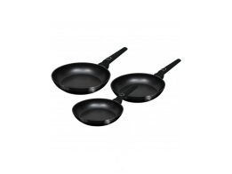 Berlinger Haus Σετ Τηγάνια 3 Τεμ με Τριπλή Αντικολλητική Επίστρωση, Black Vantage Collection BH-8230