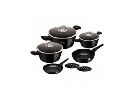 Berlinger Haus Σετ Μαγειρικά Σκεύη 10 Τεμ με Τριπλή Αντικολλητική Επίστρωση, Black Vantage BH-8231