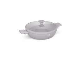 Berlinger Haus Αντικολλητική Ρηχή Κατσαρόλα 30cm με Γυάλινο Καπάκι,  Taupe Collection BH-8099