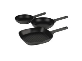 Berlinger Haus Σετ Τηγάνια 3 Τεμ και Γκριλ με Αντικολλητική Επίστρωση, Anthracite Collection BH-8139