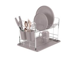 Berlinger Haus Διπλή Πιατοθήκη Στεγνωτήριο με Δίσκο Αποστράγγισης, Taupe Collection BH-8596