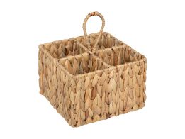 Θήκη για Μαχαιροπίρουνα με 4 Θήκες σε Μπεζ Χρώμα, 20x20x23.5 cm