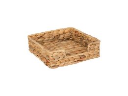 Θήκη για Πετσέτες Μπάνιου  με 4 Θήκες από Υάκινθο Νερού σε Μπεζ Χρώμα, 23x23x7 cm