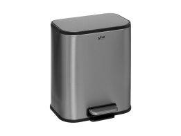 Κάδος Απορριμμάτων με καπάκι και Πεντάλ Χωρητικότητας 5lt από Ανοξείδωτο Ατσάλι, 24x20x28.5 cm