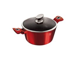 Berlinger Haus  Κατσαρόλα με Γυάλινο Καπάκι 30 cm, Metallic Line Burgundy  BH-6192