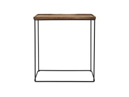 Έπιπλο Εισόδου Κονσόλα από Ξύλο Ακακίας και Μέταλλο, 80x82x30 cm