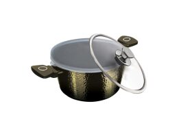 Berlinger Haus Κατσαρόλα με Γυάλινο Καπάκι 24 cm σε Μαύρο Χρώμα, Primal Gloss Collection BH-6572N