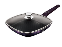 Berlinger Haus Τηγάνι γκριλ με καπάκι 28 εκ σε μωβ χρώμα, Purple Eclipse Collection BH-7105