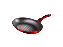 Berlinger Haus Αντικολλητικό Τηγάνι Αλουμινίου για Ψάρια, 35x25 cm, Metallic Line Burgundy  BH-7169