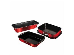 Berlinger Haus Σετ Φόρμα Ζαχαροπλαστικής 3 τεμ, Metallic Line Burgundy  BH-7632