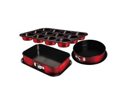 Berlinger Haus Σετ Φόρμας Ζαχαροπλαστικής 3 τεμ, Metallic Line Burgundy BH-7635