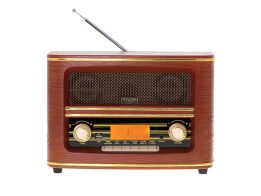 Adler Επιτραπέζιο Ραδιόφωνο με Bluetooth, Ραδιόφωνο και Οθόνη LCD Σε Στυλ Ρετρό, 30x14x31,  AD 1187