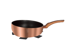 Berlinger Haus Τηγάνι Γουόκ Wok 26 cm, σε Ροζ Χρυσό Χρώμα, Metallic Line Rose Gold, BH-1522NF