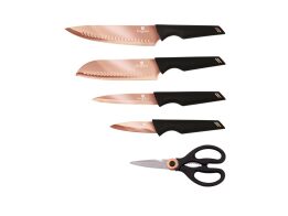 Berlinger Haus Σετ Μαχαίρια 5 τεμ από Ανοξείδωτο Ατσάλι, Black Rose Collection BH-2652