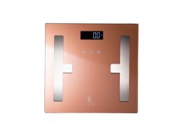 Berlinger Haus Ψηφιακή Ζυγαριά Μπάνιου Λιπομετρητής έως 180kg, Metallic Line Rose Gold BH-9356