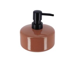 Κεραμικός Διανομέας Σαπουνιού Dispenser με Αντλία 400ml Σε Καφέ Χρώμα, 11x13.5 cm