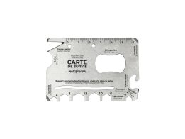 Πολυεργαλείο Πορτοφολιού Μεταλλική Κάρτα 16 σε 1 από Ανοξείδωτο Ατσάλι, 8x0.5x5.5 cm