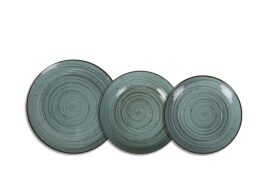 Σετ Σερβίτσια Δείπνου 12 Τεμαχίων από Πορσελάνη σε Τυρκουάζ Χρώμα