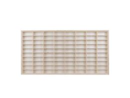 Ξύλινη Ραφιέρα για Αυτοκινητάκια με 80 Θέσεις Σε Μπεζ Χρώμα, 78.5x40x4.5 cm