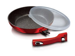 Berlinger Haus Τηγάνι 24 εκ. με αποσπώμενη λαβή σε κόκκινο, Burgundy Edition BH-1945