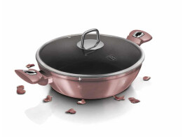 Berlinger Haus Ρηχή κατσαρόλα με καπάκι 28 εκ. σε ροζ, I-Rose Collection BH-6037