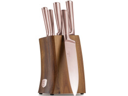 Berlinger Haus Σετ μαχαιριών 6 τεμ. με βάση από ξύλο ακακίας σε ροζ χρυσό BH-3126