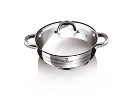 Blaumann Ρηχή Κατσαρόλα με Καπάκι 28 cm από Ανοξείδωτο ατσάλι, Gourmet Line BL-1504A