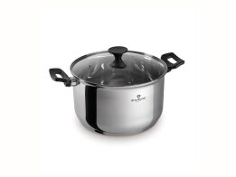 Blaumann Κατσαρόλα με Γυάλινο Καπάκι 24 cm από Aνοξείδωτο Aτσάλι, Gourmet Line BL-3856