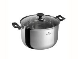 Blaumann Κατσαρόλα με Γυάλινο Καπάκι 26cm από Aνοξείδωτο ατσάλι, Gourmet Line BL-3857