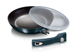 Berlinger Haus Τηγάνι 24 cm με αποσπώμενο χερούλι σε μπλε χρώμα, Metallic Line Aquamarine BH-7155