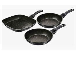 Berlinger Haus Σετ Τηγάνια 3 τεμ. σε σκούρο γκρι, Metallic Line Carbon Pro Edition BH-6904