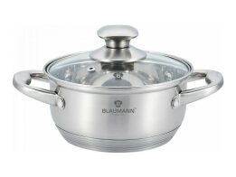 Blaumann Ρηχή Κατσαρόλα με Καπάκι 20 cm από Ανοξείδωτο Ατσάλι , Satin Gourmet Line BL-3308A
