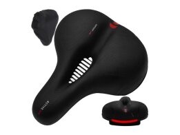 Σέλα Ποδηλάτου με Αφρό, Αδιάβροχο Κάλυμμα και Ανακλαστική Λωρίδα Ασφάλειας, 24x10.5x20 cm