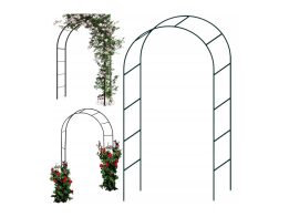 Αψίδα Kήπου Αναρρίχησης Φυτών Μεταλλική Διακοσμητική Πέργκολα Εισόδου, 135x38x235 cm
