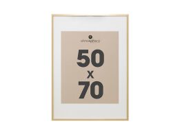 Κορνίζα Τοίχου για Φωτογραφίες με Ξύλινο Πλαίσιο σε Χρυσό Χρώμα, 50x70 cm