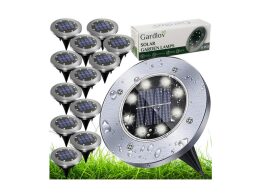 Σετ Ηλιακά Φώτα Κήπου solar LED 12 τεμαχίων Ψυχρού Λευκού Χρώματος IP65