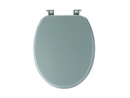 Καπάκι Λεκάνης από MDF με Πλαστικούς Μεντεσέδες σε Πράσινο Χρώμα, 37.5x46 cm