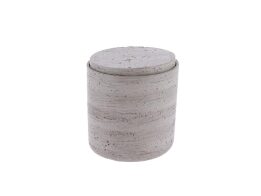 Δοχείο Οργάνωσης Αποθήκευσης Μπάνιου για Βαμβάκι από Πολυρητίνη σε Γκρι Χρώμα, 10x7.5x11.2 cm