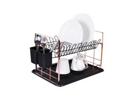 Berlinger Haus Διπλή Πιατοθήκη Στεγνωτήριο με Δίσκο Αποστράγγισης, Black Rose BH-6774