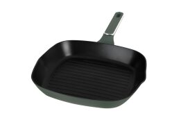 Berlinger Haus Αντικολλητικό Τηγάνι Γκριλ (Grill) 28cm, Matte Green Collection BH-8161