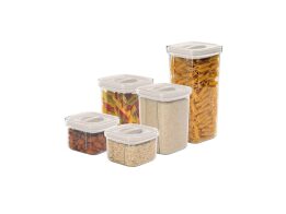 Berlinger Haus Σετ Πλαστικά Δοχεία 5 Τεμαχίων με Αεροστεγές Καπάκι, Sahara Collection BH-8575