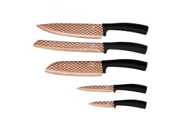 Berlinger Haus Σετ μαχαίρια 5 τεμ με Τρισδιάστατη Λεπίδα,  Black Rose Collection BL-2612NO