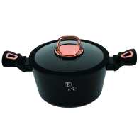 Berlinger Haus Κατσαρολάκι 20cm με Γυάλινο Καπάκι, Black Rose Collection  BH-1641NW