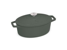 Berlinger Haus Οβάλ Γάστρα 30cm από Μαντέμι με Εμαγιέ Επίστρωση, Matt Green Collection BH-6545
