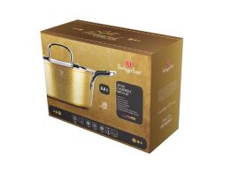 Berlinger Haus  Κατσαρόλα με Καπάκι 20 cm με Μαρμάρινη Επίστρωση, Hammered Gold Collection BH-7747